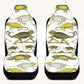 Reptilian in Bloom White Yellow Car Seat Cover - Jaded Lament