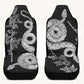 Serpent in Bloom Black And White Car Seat Cover - Jaded Lament