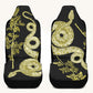 Serpent in Bloom Black And Yellow Car Seat Cover - Jaded Lament