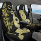 Serpent in Bloom Black And Yellow Car Seat Cover - Jaded Lament