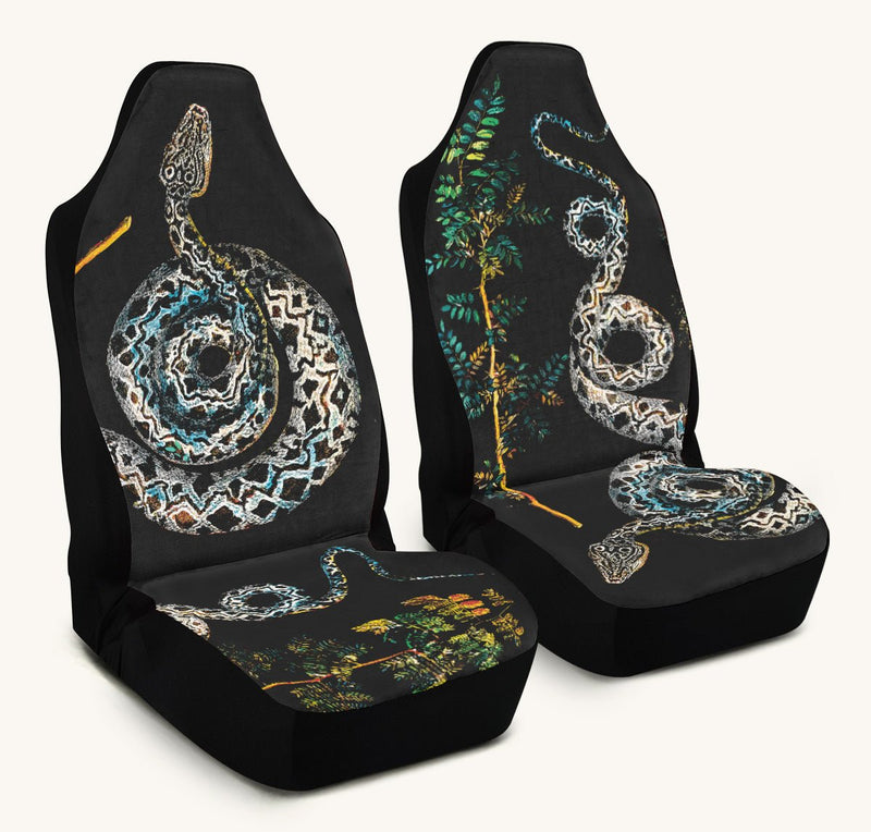 Serpent in Bloom Multi Color Car Seat Cover - Jaded Lament