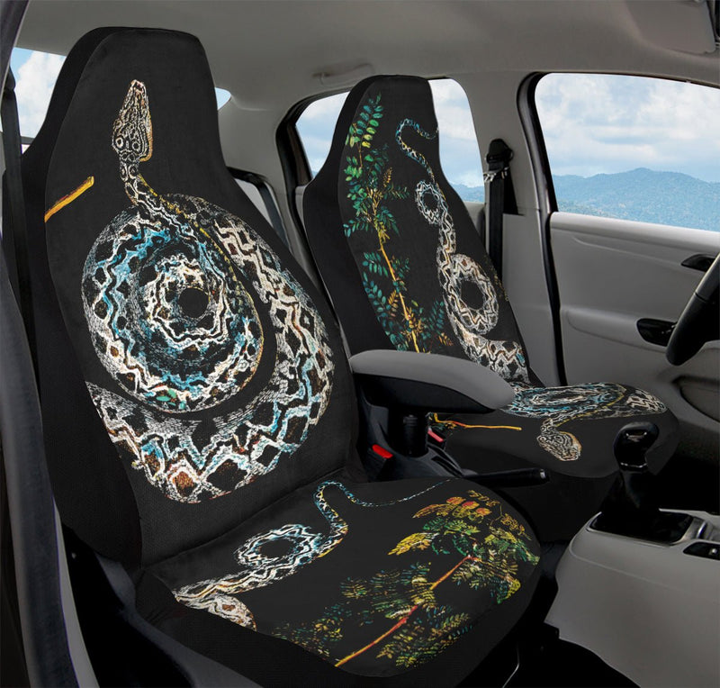 Serpent in Bloom Multi Color Car Seat Cover - Jaded Lament