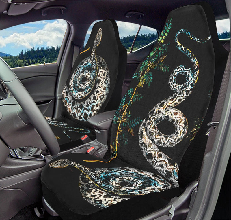 Serpent in Bloom Multi Color Car Seat Cover - Jaded Lament