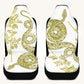 Serpent in Bloom White And Yellow Car Seat Cover - Jaded Lament