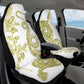 Serpent in Bloom White And Yellow Car Seat Cover - Jaded Lament