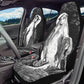 She Watched the Bones Sink Black Car Seat Cover - Jaded Lament