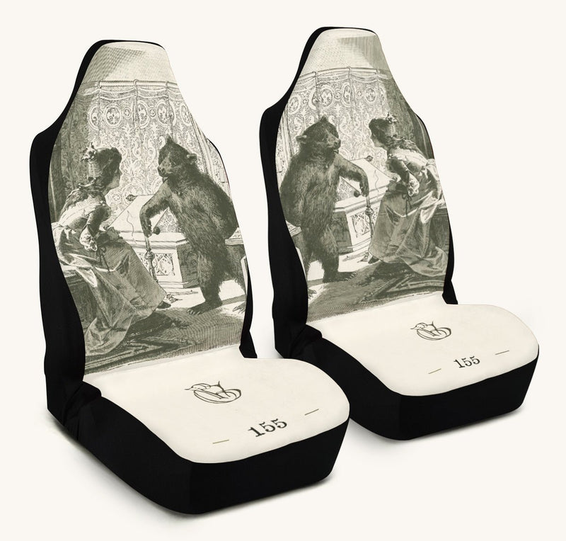 The Bear Shall Be Thy Choice Cream Car Seat Cover - Jaded Lament