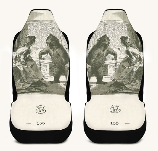 The Bear Shall Be Thy Choice Cream Car Seat Cover - Jaded Lament