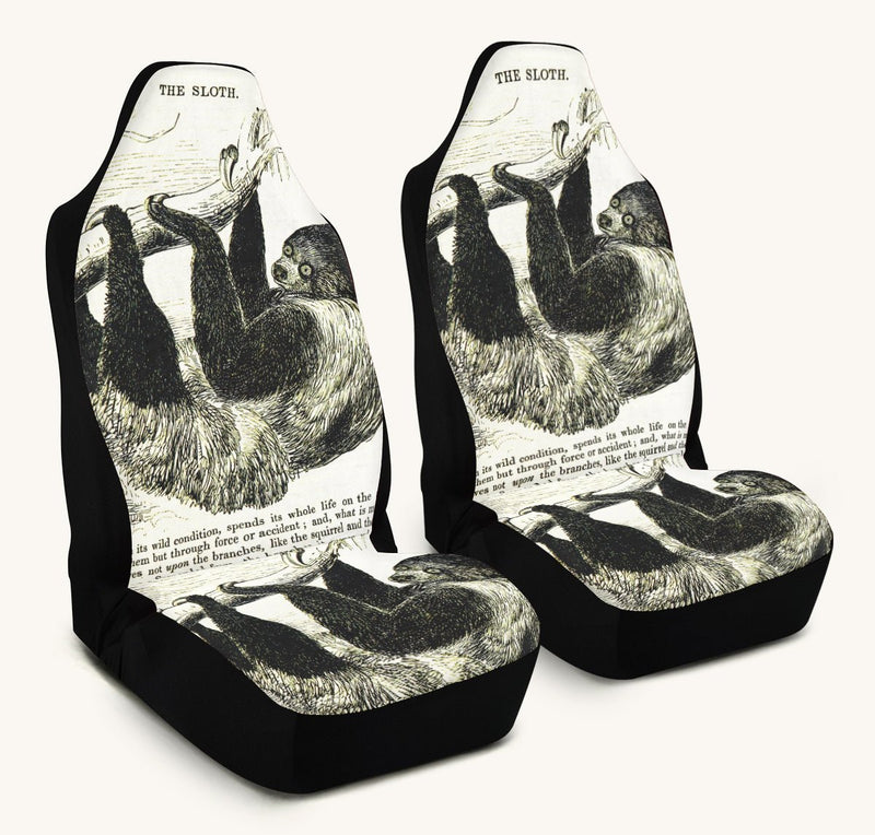 The Sloth Stays Black Car Seat Cover - Jaded Lament