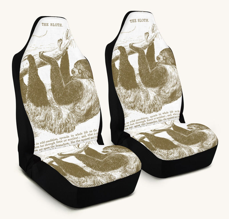The Sloth Stays Brown Car Seat Cover - Jaded Lament