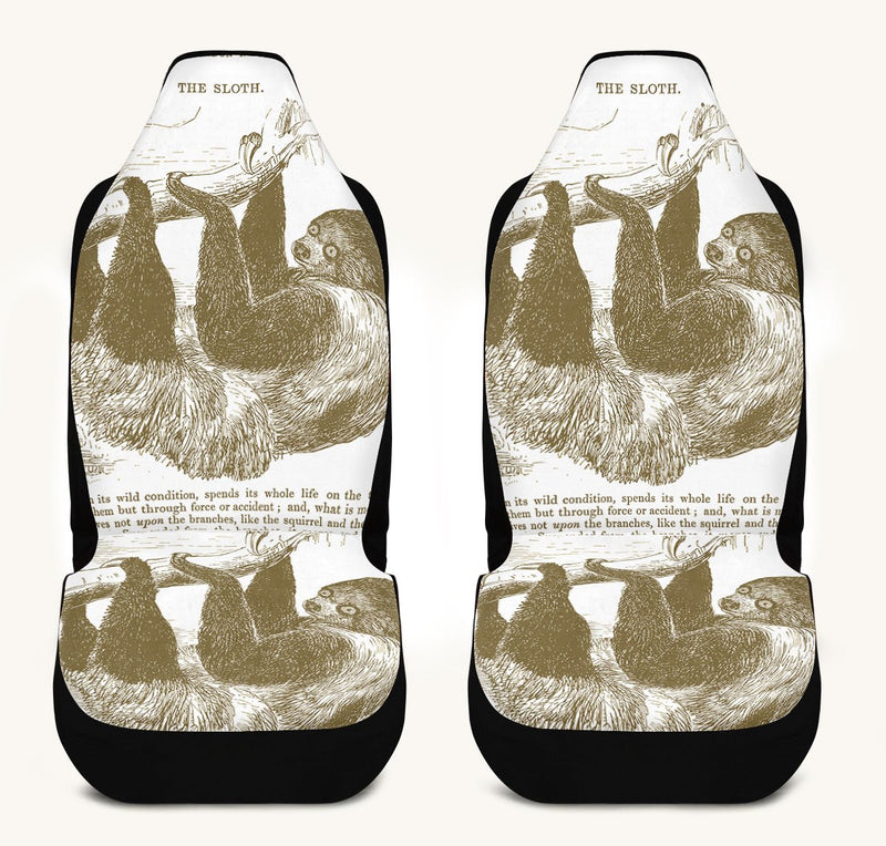 The Sloth Stays Brown Car Seat Cover - Jaded Lament