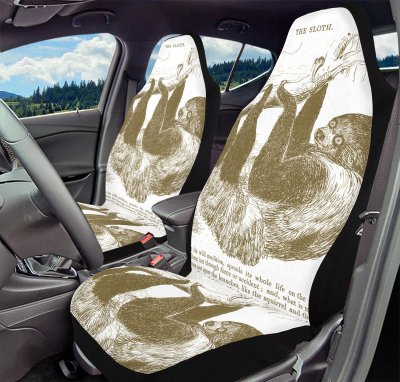 The Sloth Stays Brown Car Seat Cover - Jaded Lament