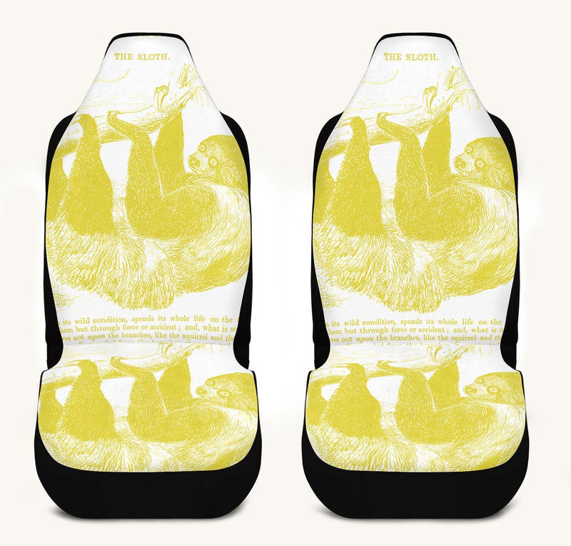 The Sloth Stays Yellow Car Seat Cover - Jaded Lament