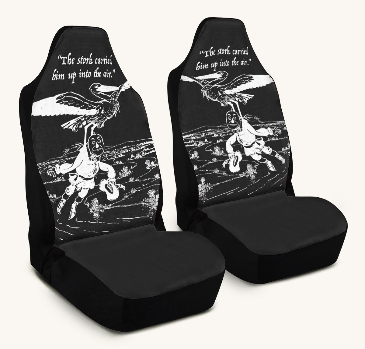 WOZ STORK AND SCARECROW Car Seat Cover - Jaded Lament