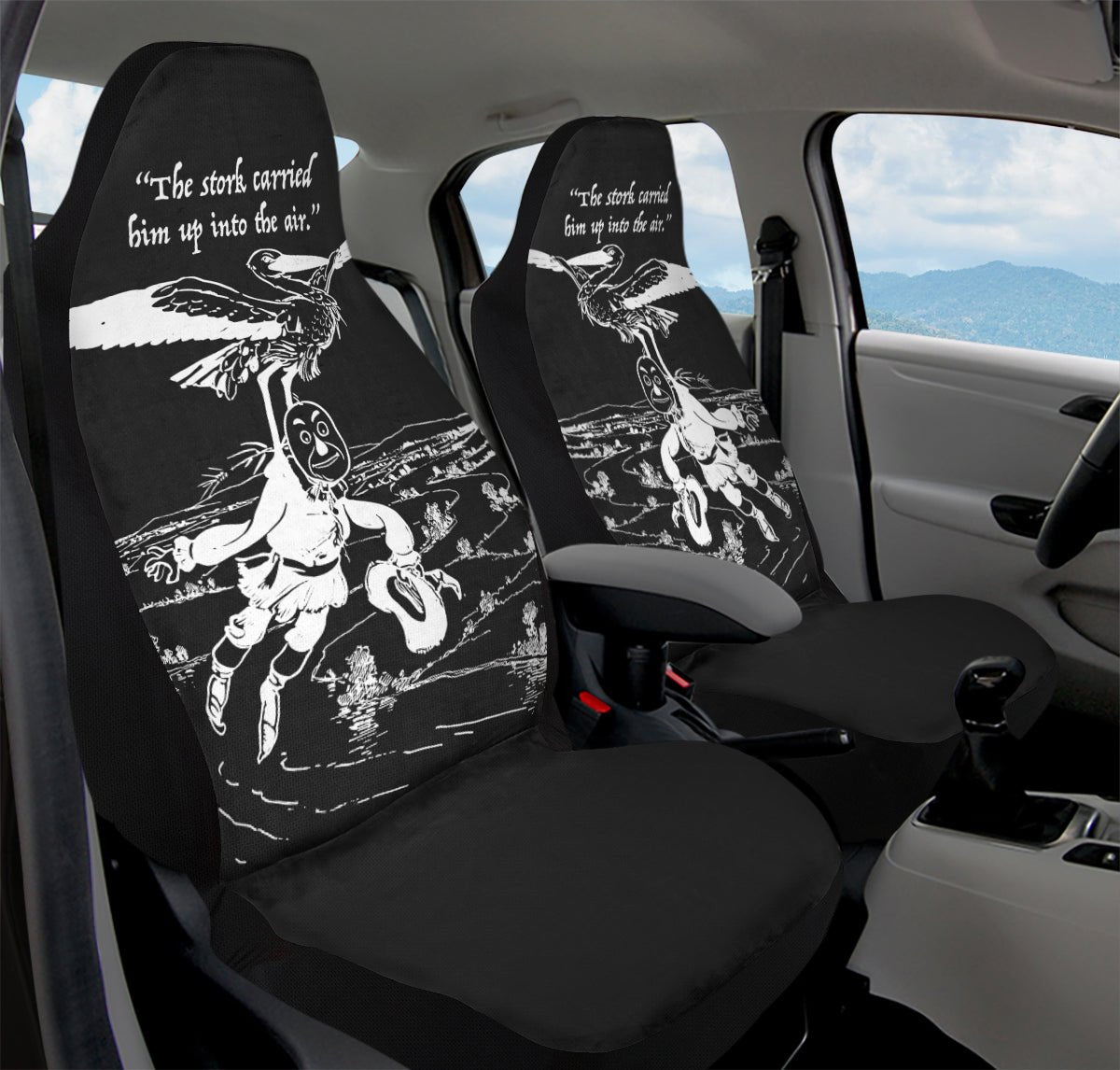 WOZ STORK AND SCARECROW Car Seat Cover - Jaded Lament