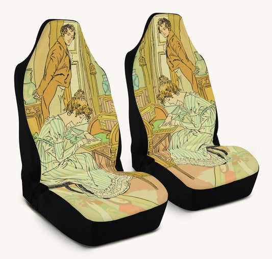 You Pierced My Soul Jane Austen Car Seat Cover - Jaded Lament