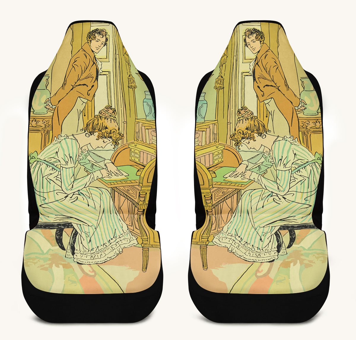 You Pierced My Soul Jane Austen Car Seat Cover - Jaded Lament