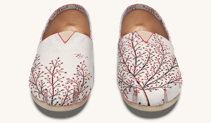 A Delicate Breath Red Casual Shoes - Jaded Lament