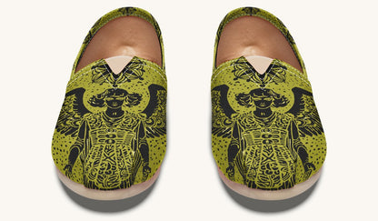 Call Upon the Star Green Black Casual Shoes - Jaded Lament