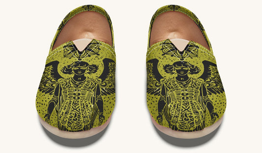 Call Upon the Star Green Black Casual Shoes - Jaded Lament