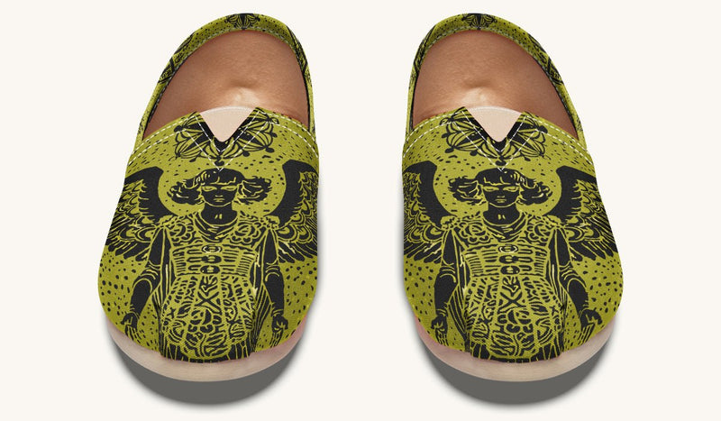 Call Upon the Star Green Black Casual Shoes - Jaded Lament