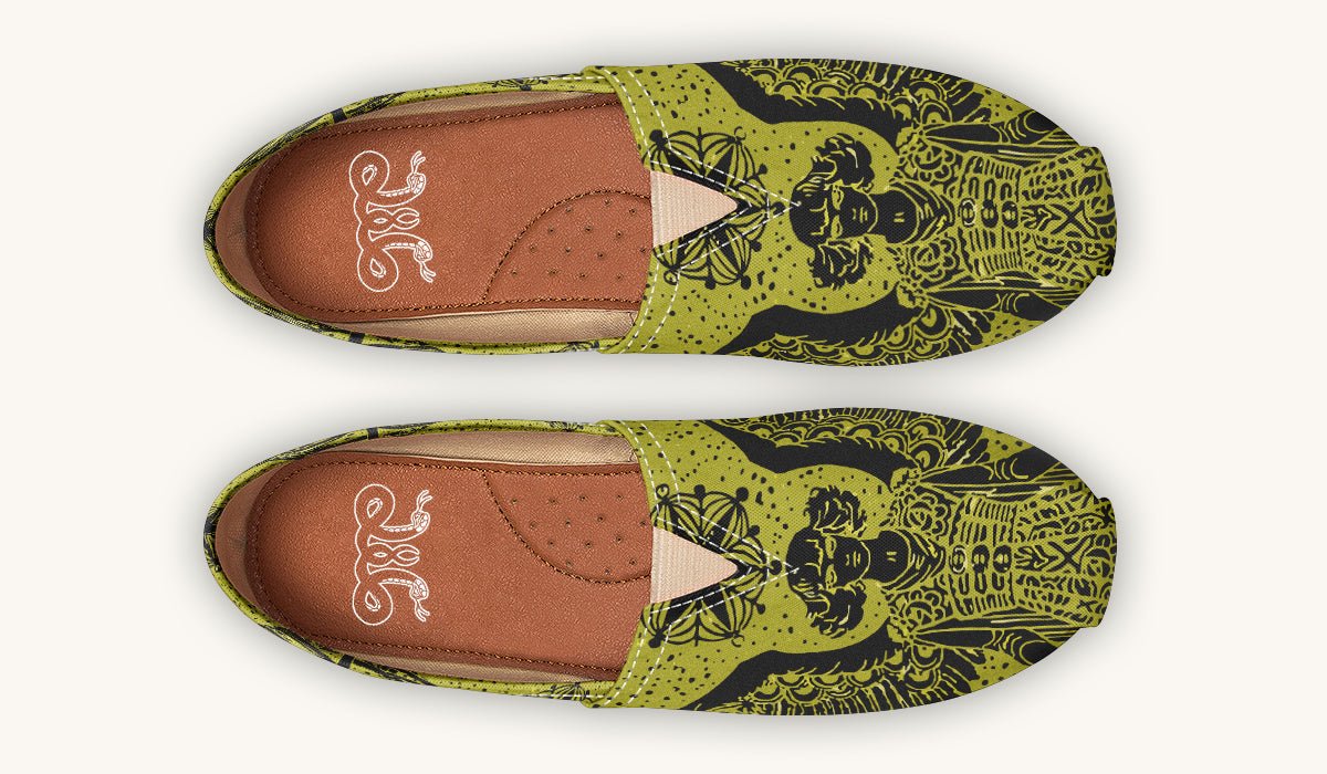 Call Upon the Star Green Black Casual Shoes - Jaded Lament