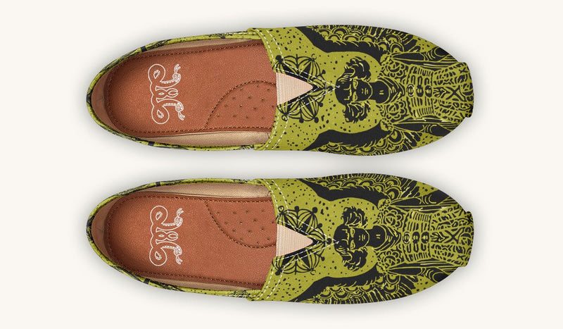 Call Upon the Star Green Black Casual Shoes - Jaded Lament