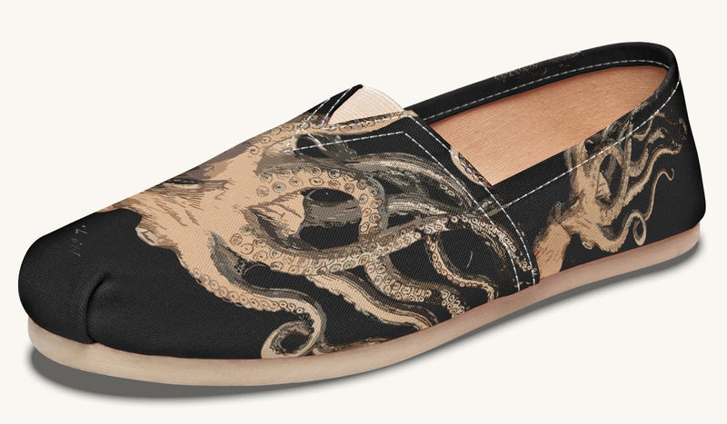 Kraken Unleashed Black Casual Shoes - Jaded Lament