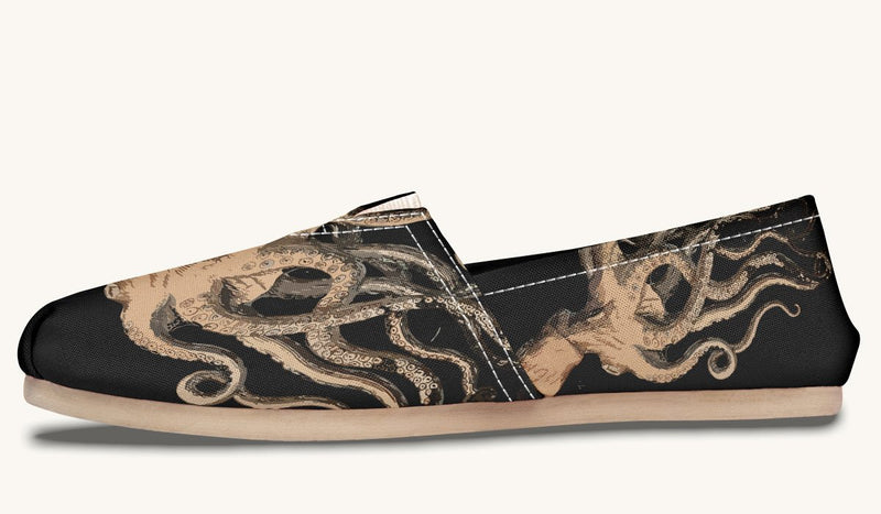 Kraken Unleashed Black Casual Shoes - Jaded Lament
