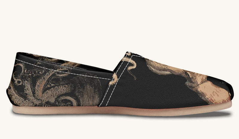 Kraken Unleashed Black Casual Shoes - Jaded Lament