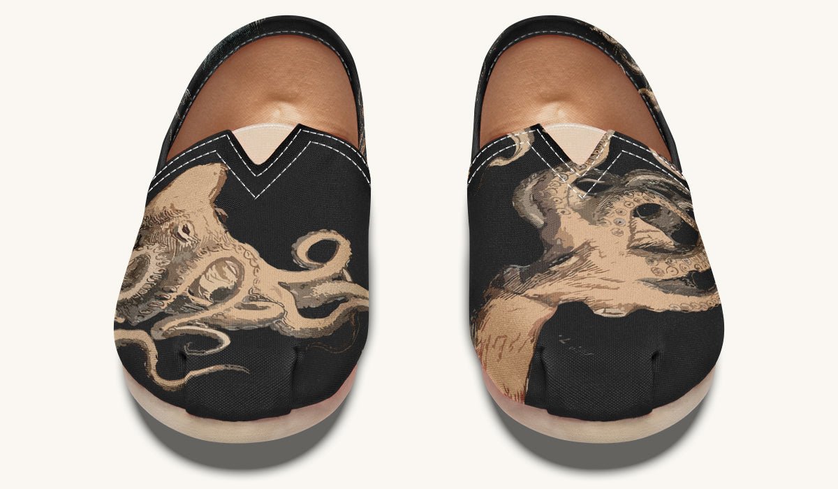 Kraken Unleashed Black Casual Shoes - Jaded Lament