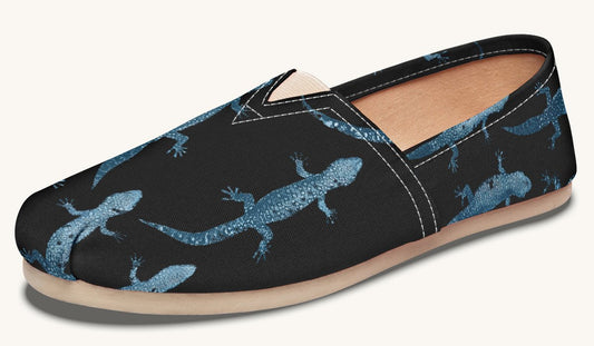 March of the Lizards Blue Black Casual Shoes - Jaded Lament