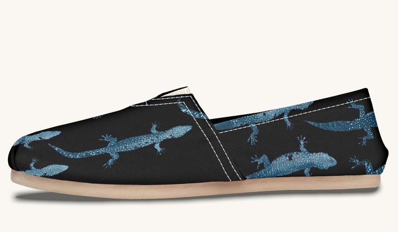 March of the Lizards Blue Black Casual Shoes - Jaded Lament