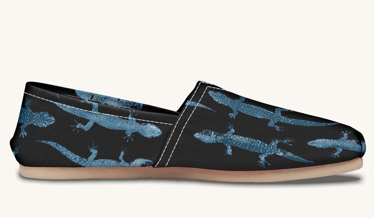 March of the Lizards Blue Black Casual Shoes - Jaded Lament