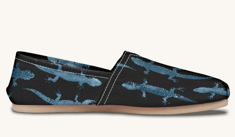 March of the Lizards Blue Black Casual Shoes - Jaded Lament
