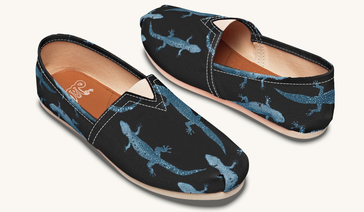 March of the Lizards Blue Black Casual Shoes - Jaded Lament