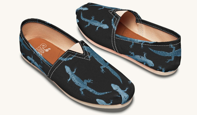 March of the Lizards Blue Black Casual Shoes - Jaded Lament
