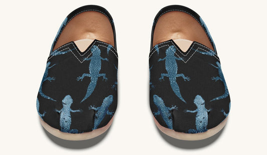 March of the Lizards Blue Black Casual Shoes - Jaded Lament