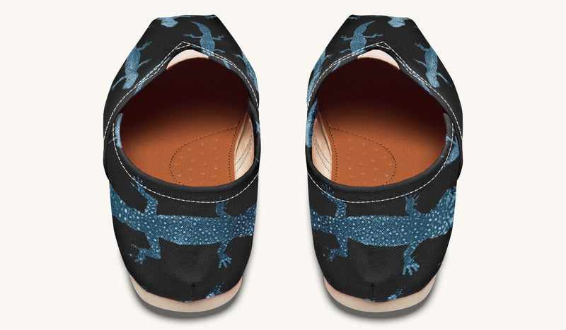 March of the Lizards Blue Black Casual Shoes - Jaded Lament