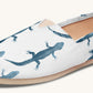 March of the Lizards Blue White Casual Shoes - Jaded Lament