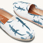 March of the Lizards Blue White Casual Shoes - Jaded Lament
