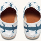 March of the Lizards Blue White Casual Shoes - Jaded Lament