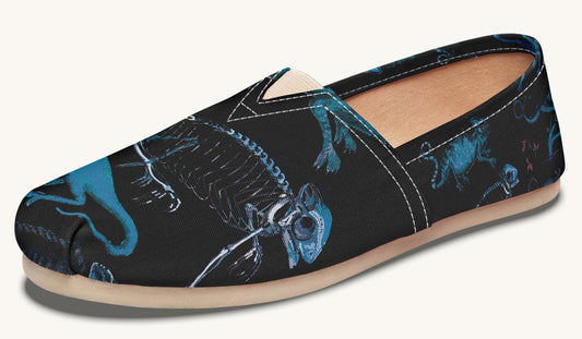 Reptilian in Bloom Black and Gold Casual Shoes - Jaded Lament