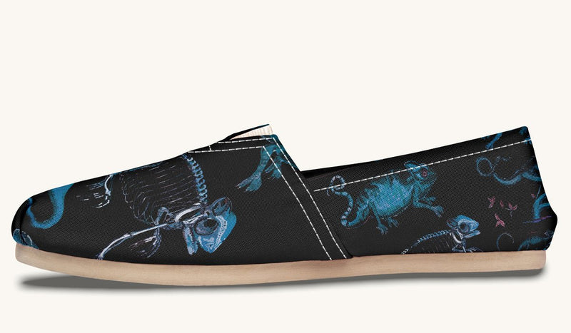 Reptilian in Bloom Black and Gold Casual Shoes - Jaded Lament