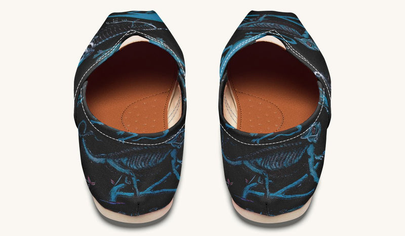 Reptilian in Bloom Black and Gold Casual Shoes - Jaded Lament