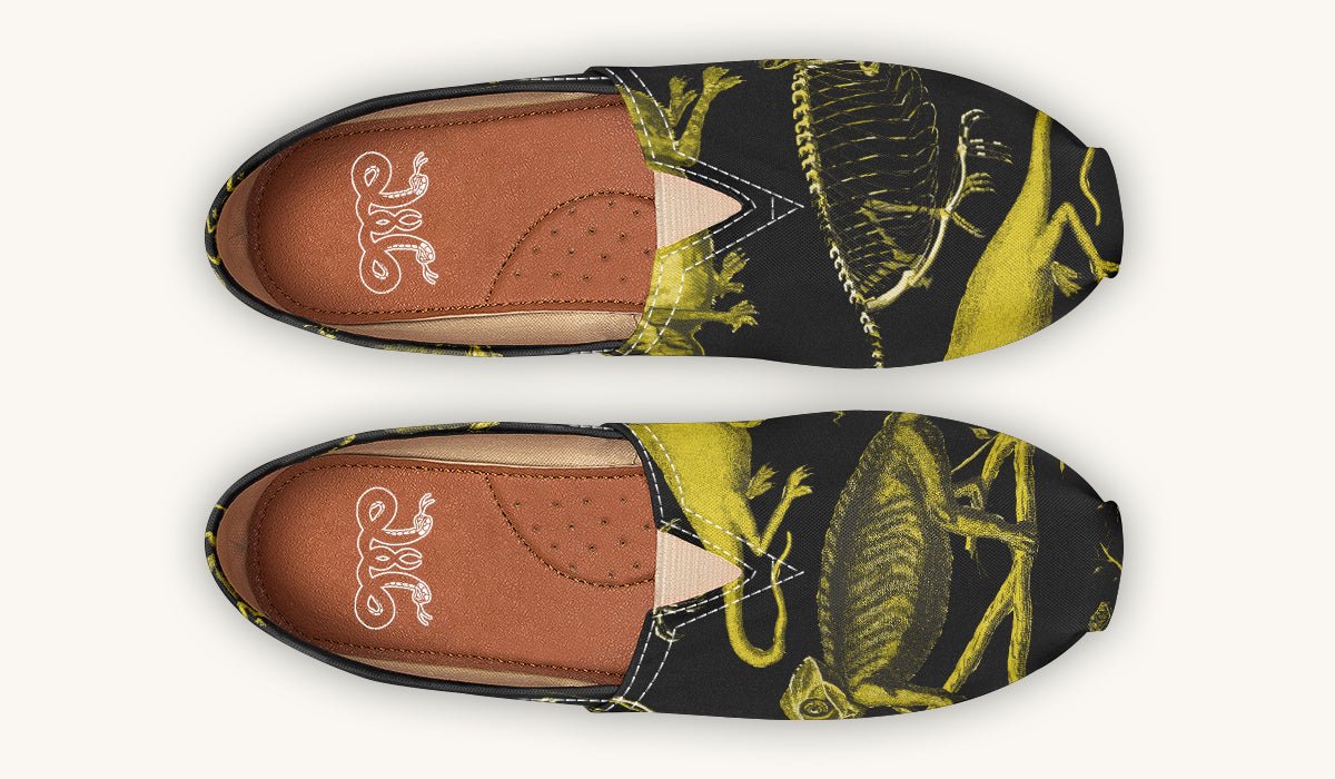 Reptilian in Bloom Black and Blue Casual Shoes - Jaded Lament