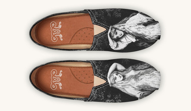 She Watched the Bones Sink Black Casual Shoes - Jaded Lament