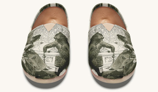 The Bear Shall Be Thy Choice (Pink) Casual Shoes - Jaded Lament