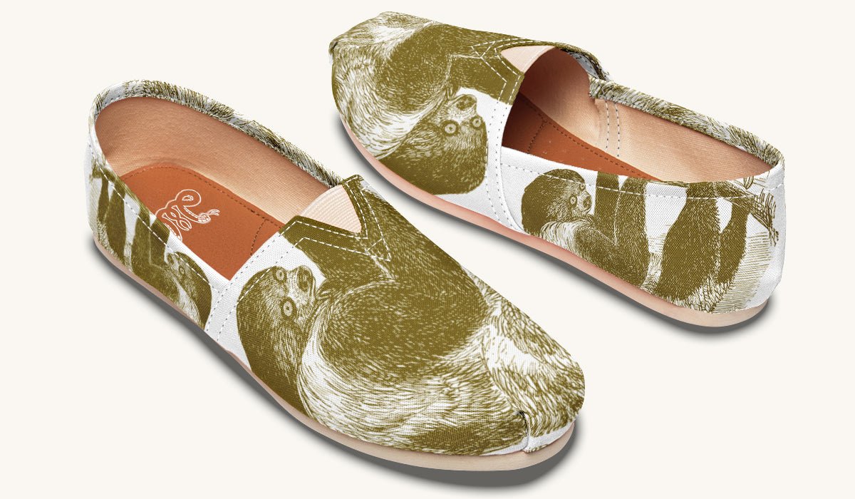 The Sloth Stays Brown White Casual Shoes - Jaded Lament