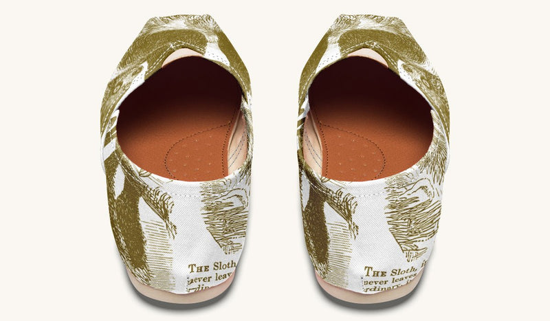 The Sloth Stays Brown White Casual Shoes - Jaded Lament